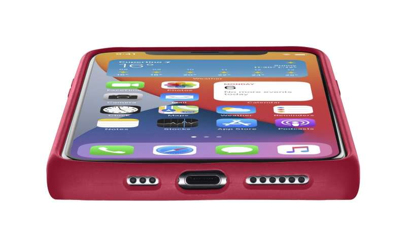 Cellularline Protective silicone cover Sensation for Apple iPhone 12 Mini, red