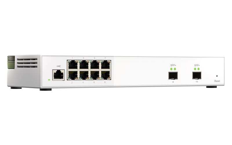 QNAP QSW-M2108-2S Entry-level 10GbE and 2.5GbE Layer 2 Web Managed Switch for SMB Network Deployment
