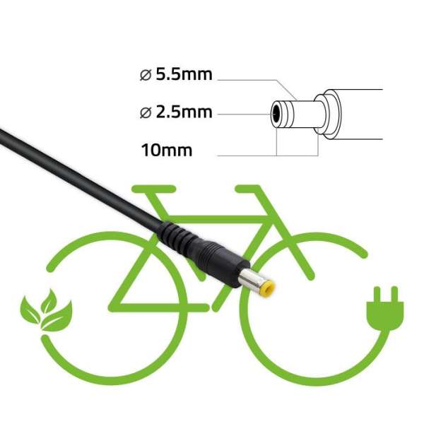 Qoltec Charger for E-bike Electric Scooter Black