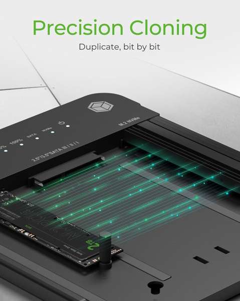 Raidsonic IcyBox IB-2915MSCL-C31 CloneStation & DockingStation for M.2 NVME & SATA 2.5”/3.5” SSD/HDD