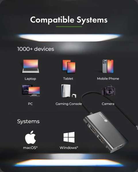Raidsonic IcyBox IB-AD1030-C Adapter USB-C to Triple HDMI 4K