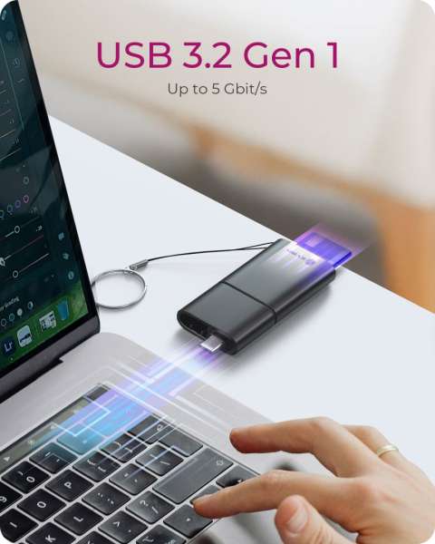 Raidsonic IcyBox IB-CR204-CU3 2-in-1 Card Reader Black