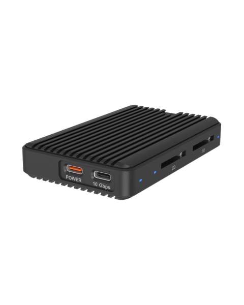 Raidsonic IcyBox IB-CR602M-C31 M.2 SSD Enclosure for M.2 NVMe & SATA SSD with dual SD 4.0 card reader