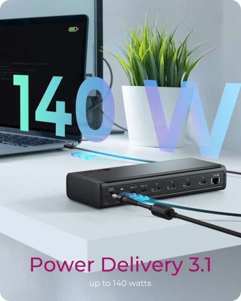 Raidsonic IcyBox IB-DK7401-CU31 17-in-1 Notebook DockingStation