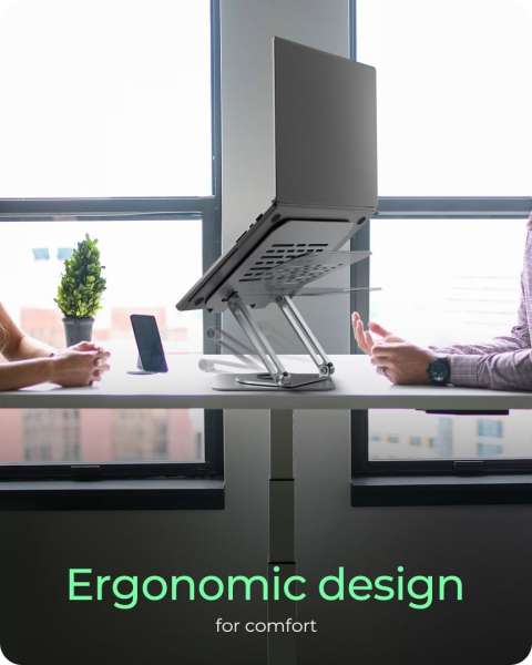Raidsonic IcyBox IB-NH300-R Height adjustable & rotatble notebook stand for notebooks up to 17"