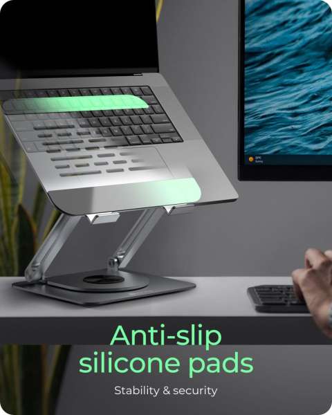Raidsonic IcyBox IB-NH300-R Height adjustable & rotatble notebook stand for notebooks up to 17"