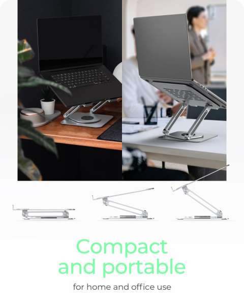 Raidsonic IcyBox IB-NH300-R Height adjustable & rotatble notebook stand for notebooks up to 17"