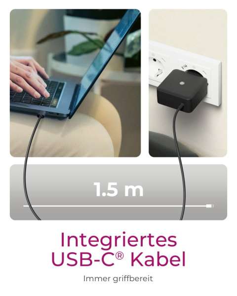 Raidsonic IcyBox IB-PS111-PD 20V / 3,25A 65W Type-C univerzális hálózati notebook töltő