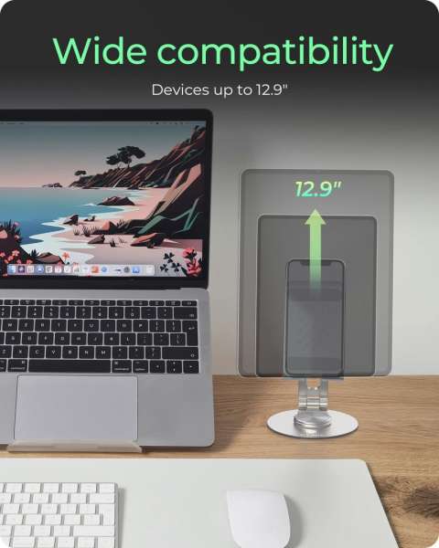 Raidsonic IcyBox IB-TH201-R 360° Rotatable and Adjustable Smartphones and Tablet Stand for up to 12.9"