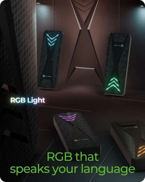 Raidsonic IcyBox IB-1805ML-CU31 M.2 NVMe SSD enclosure with USB 3.2 Gen 2 Type-C and RGB light