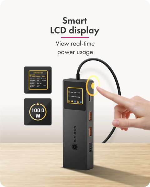Raidsonic Spade Dock 4038 7-in-1 DockingStation with LCD-Display and PD 100 W