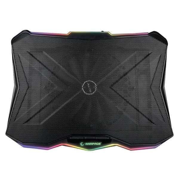 Rampage AD-RC8 Showy RGB Notebook hűtő Black