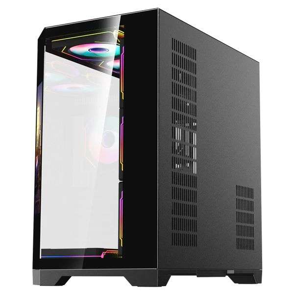 Rampage NOVA RGB Tempered Glass Black