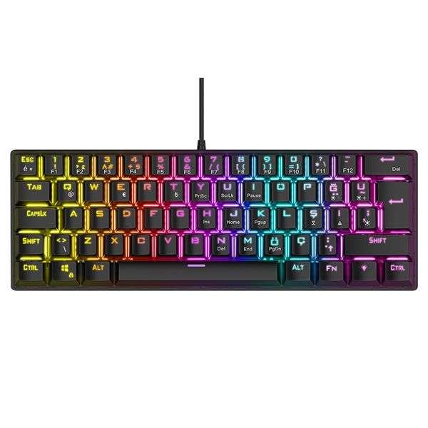 Rampage PLOWER K60 Mechanikus Gaming keyboard Black US