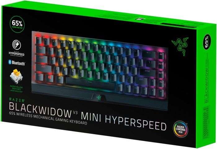 Razer BlackWidow V3 Mini HyperSpeed Green Switch Black US