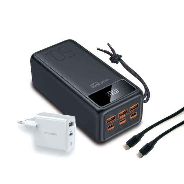 Realpower PB-56000 PD PRO 56000mAh PowerBank Black
