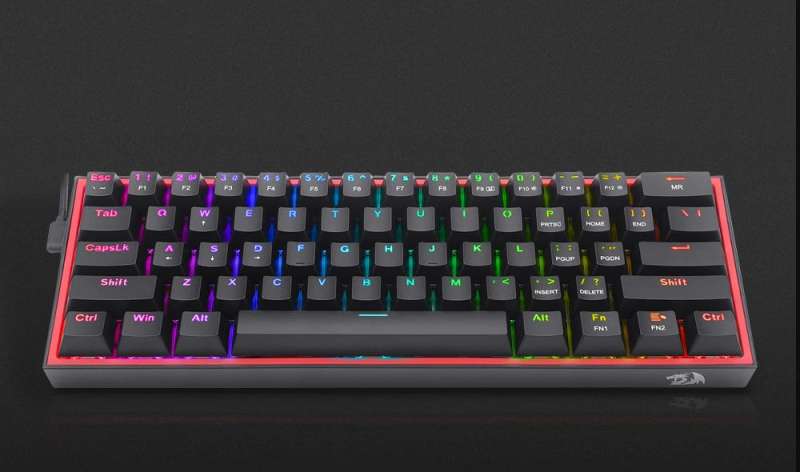 Redragon Fizz Pro black, wired&2.4G&BT mechanical Keyboard, RGB, blue switch Black HU