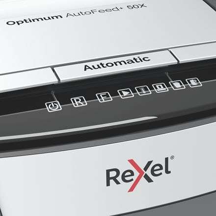 Rexel Optimum AutoFeed 50X Automata Iratmegsemmisítő Black