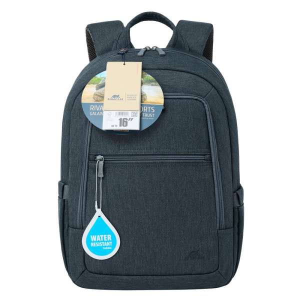 RivaCase 7564 Galapagos Laptop backpack 16" Dark Grey