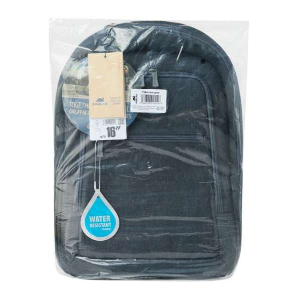RivaCase 7564 Galapagos Laptop backpack 16" Dark Grey