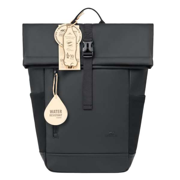 RivaCase 7826 ECO 17L Roll top Notebook Backpack 14" Black