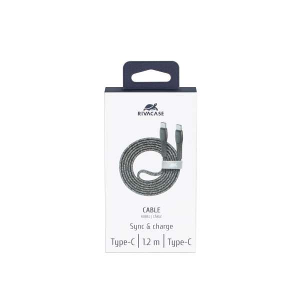 RivaCase PS6105 GR12 Type-C / Type-C cable 1,2m Grey