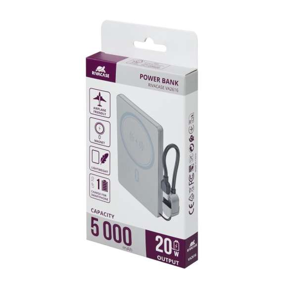 RivaCase Rivapower VA2616 5000mAh PowerBank Grey