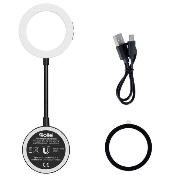 Rollei LUMIS Magnetic LED Ring Light for Selfies