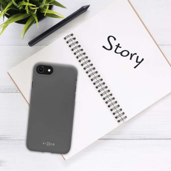 FIXED Rubber Hátlap Story Xiaomi Redmi Go, Szürke, Mobiltelefon Kiegészítő