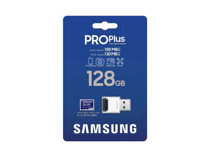 Samsung 128GB microSDXC Pro Plus Class10 U3 A2 V30 adapter nélkül