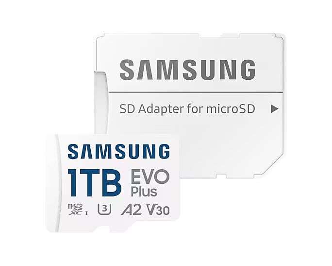Samsung 1TB microSDXC EVO Plus Class10 U3 A2 V30 + adapterrel