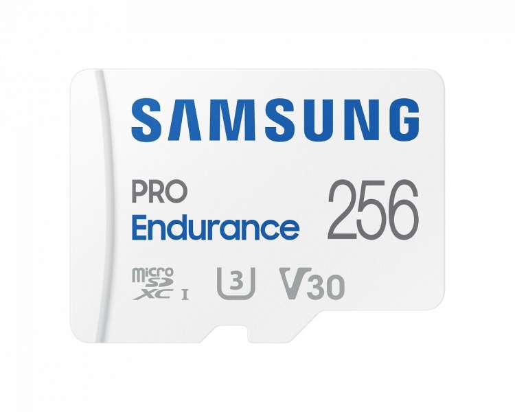 Samsung 256GB microSDXC Class10 U3 V30 PRO Endurance + adapterrel