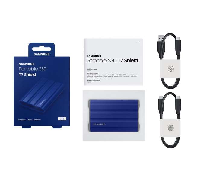 Samsung 2TB USB3.2 T7 Shield Blue