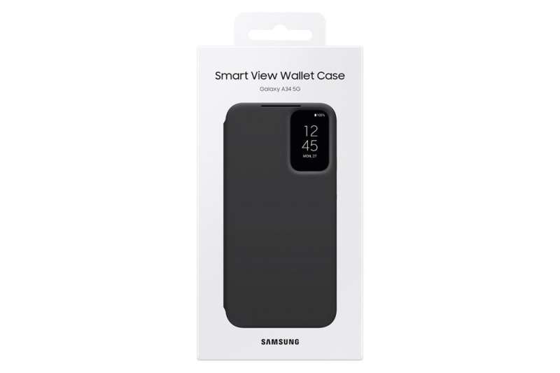 Samsung Galaxy A34 Smart View Wallet Case Black