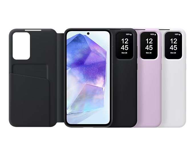 Samsung Galaxy A55 Smart View Wallet Case Black