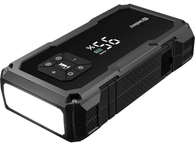 Sandberg Car Jumpstarter TirePump 10000mAh PowerBank Black