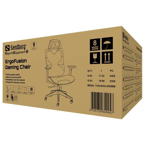 Sandberg ErgoFusion Gaming Chair Black