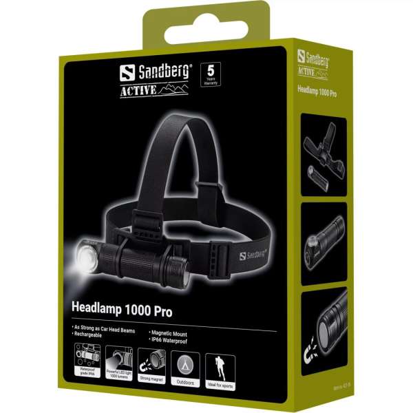 Sandberg Headlamp 1000 Pro Black