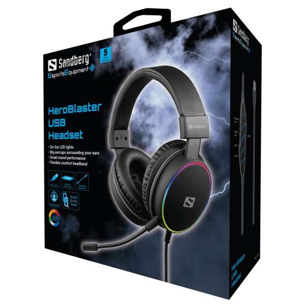 Sandberg HeroBlaster USB Headset Black
