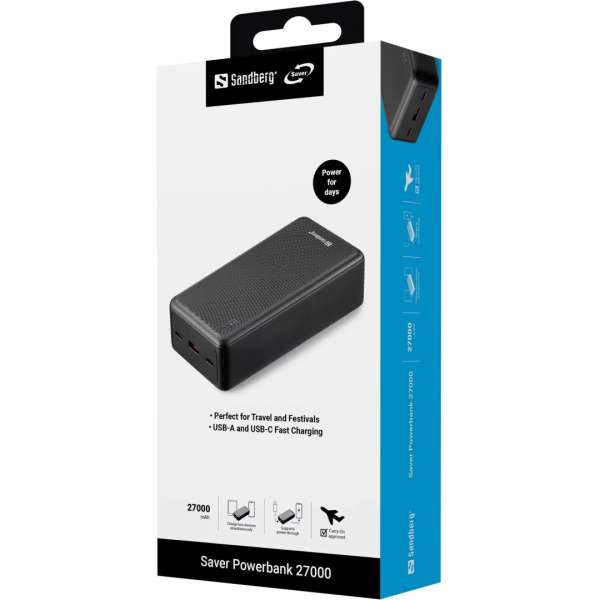 Sandberg Saver 27000mAh Powerbank Black