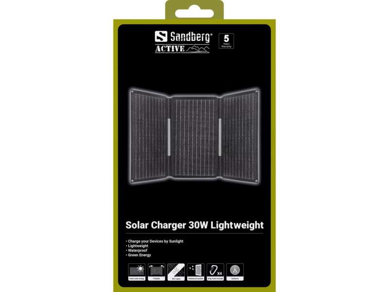 Sandberg Solar Charger 30W Lightweight