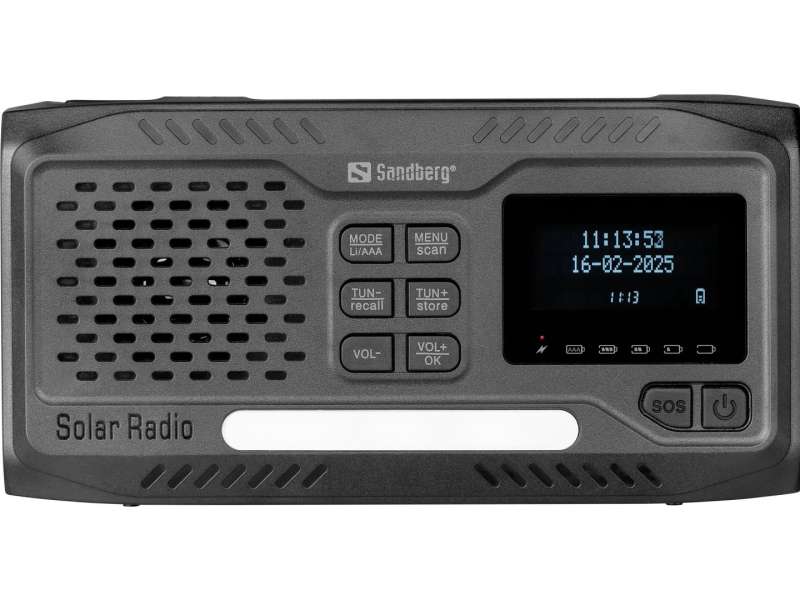 Sandberg Survivor DAB Radio All-in-1 Black