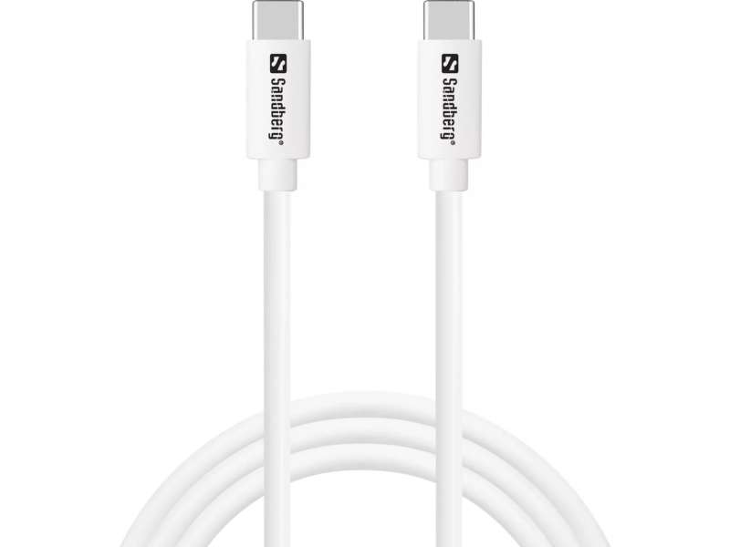 Sandberg USB-C 20W Charger+USB-C>C 1M White