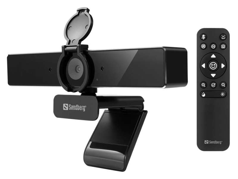 Sandberg USB-C/A Pro Remote 4K Webkamera Black