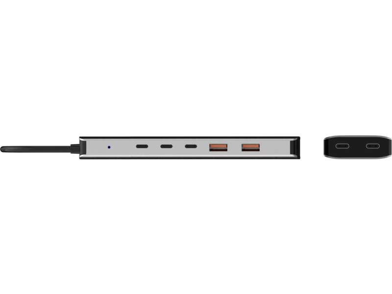 Sandberg USB-C to 5xUSB-C+2xUSB-A 100W Grey