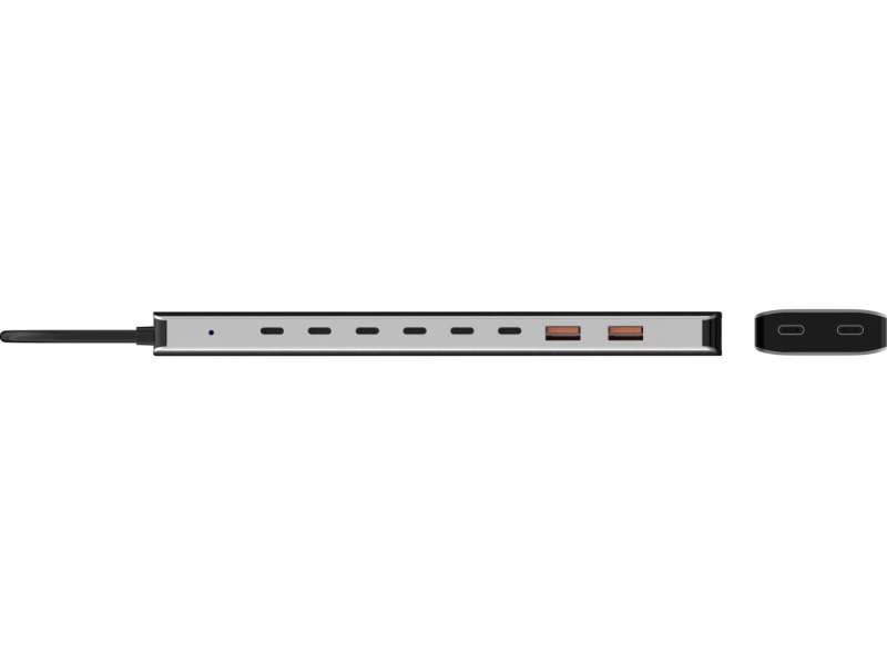 Sandberg USB-C to 8xUSB-C+2xUSB-A 100W Grey
