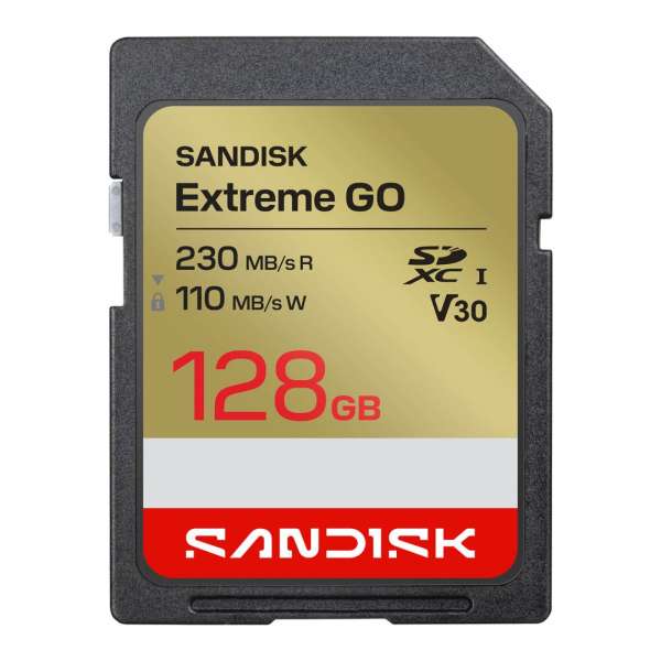 Sandisk 128GB SDXC Extreme GO UHS-I U3 V30