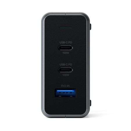 Satechi 100W USB-C PD Compact GaN Wall Charger Space Gray