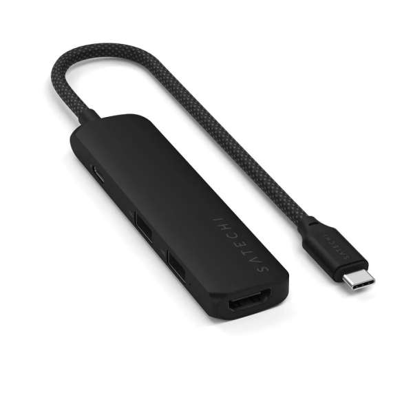 Satechi 4-in-1 USB-C Slim Multiport Adapter 4K Black