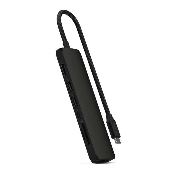 Satechi 7-in-1 USB-C Slim Multiport Adapter with Ethernet Black